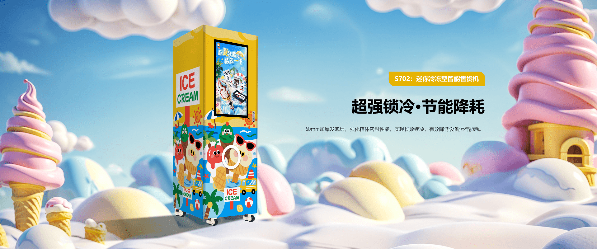 迷你冷冻型智能售货机详情页