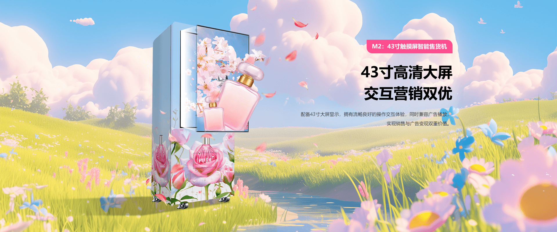 M2 43寸触摸屏智能售货机详情页