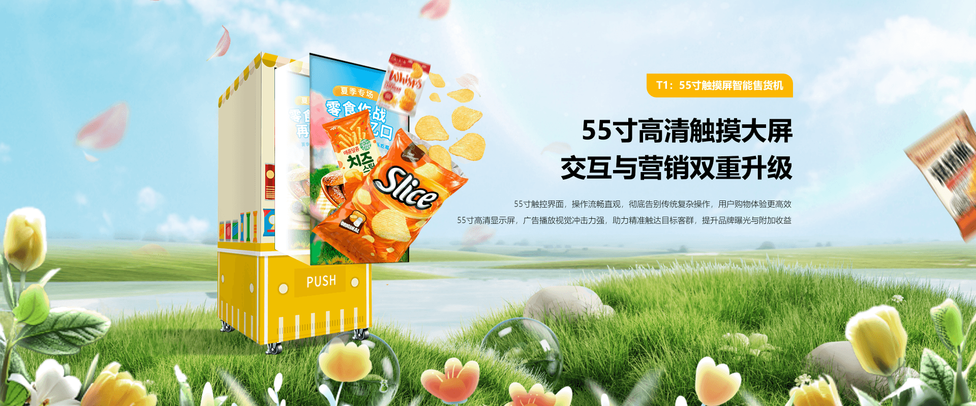 T1 55寸触摸屏智能售货机详情页