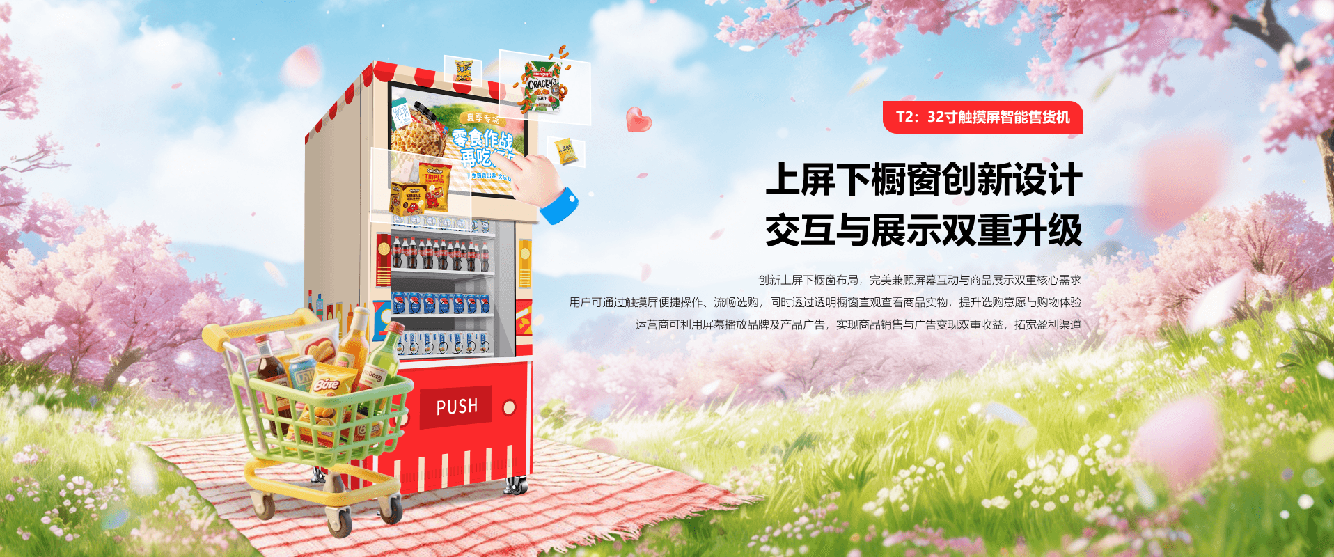 T2 32寸触摸屏智能售货机详情页