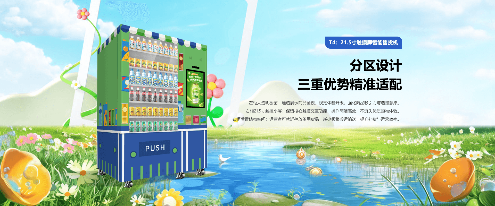 T4 21.5寸触摸屏智能售货机详情页